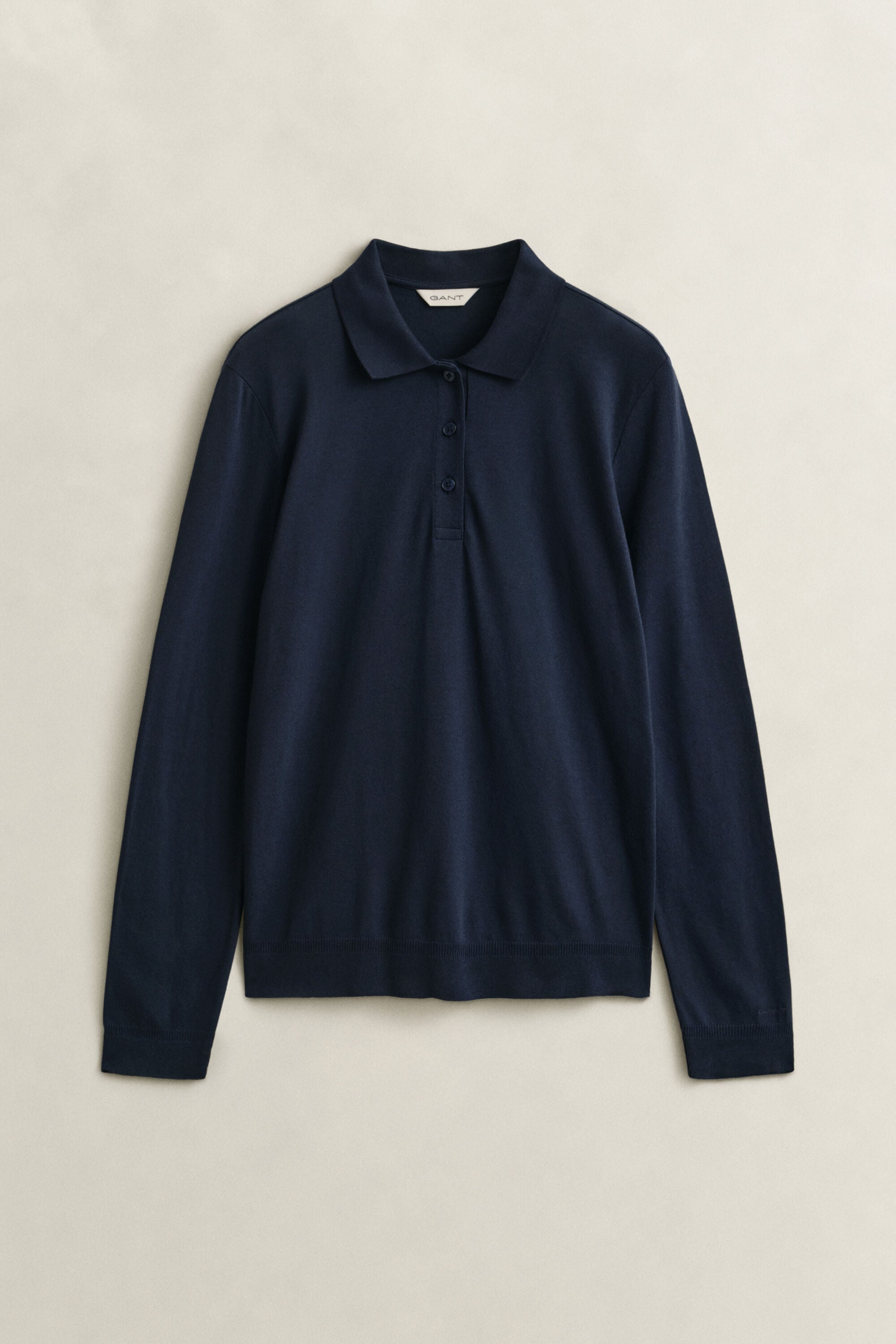 Nahtloses Langarm-Poloshirt