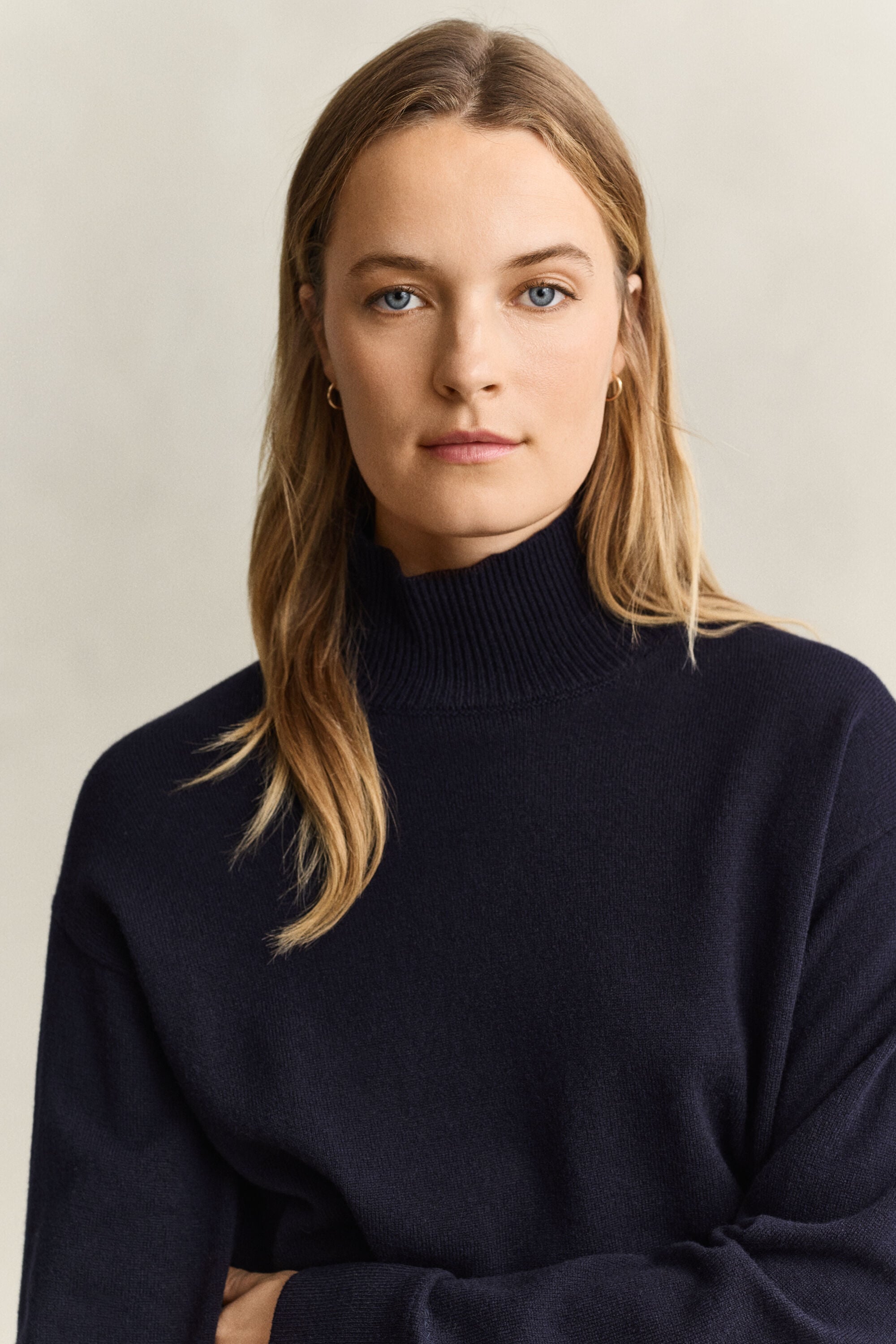 Stehkragenpullover aus feiner Lambswool