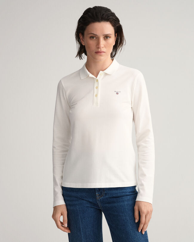 Original Piqué Langarm-Poloshirt
