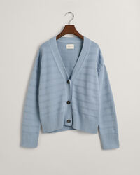 Tonal Baumwoll Strickjacke mit Streifen