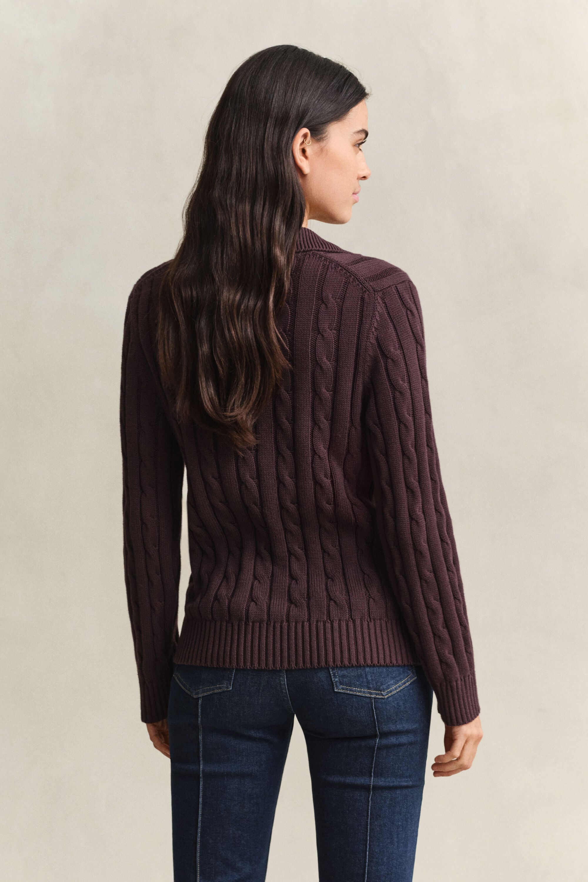 Zopfstrick Pullover aus Baumwolle