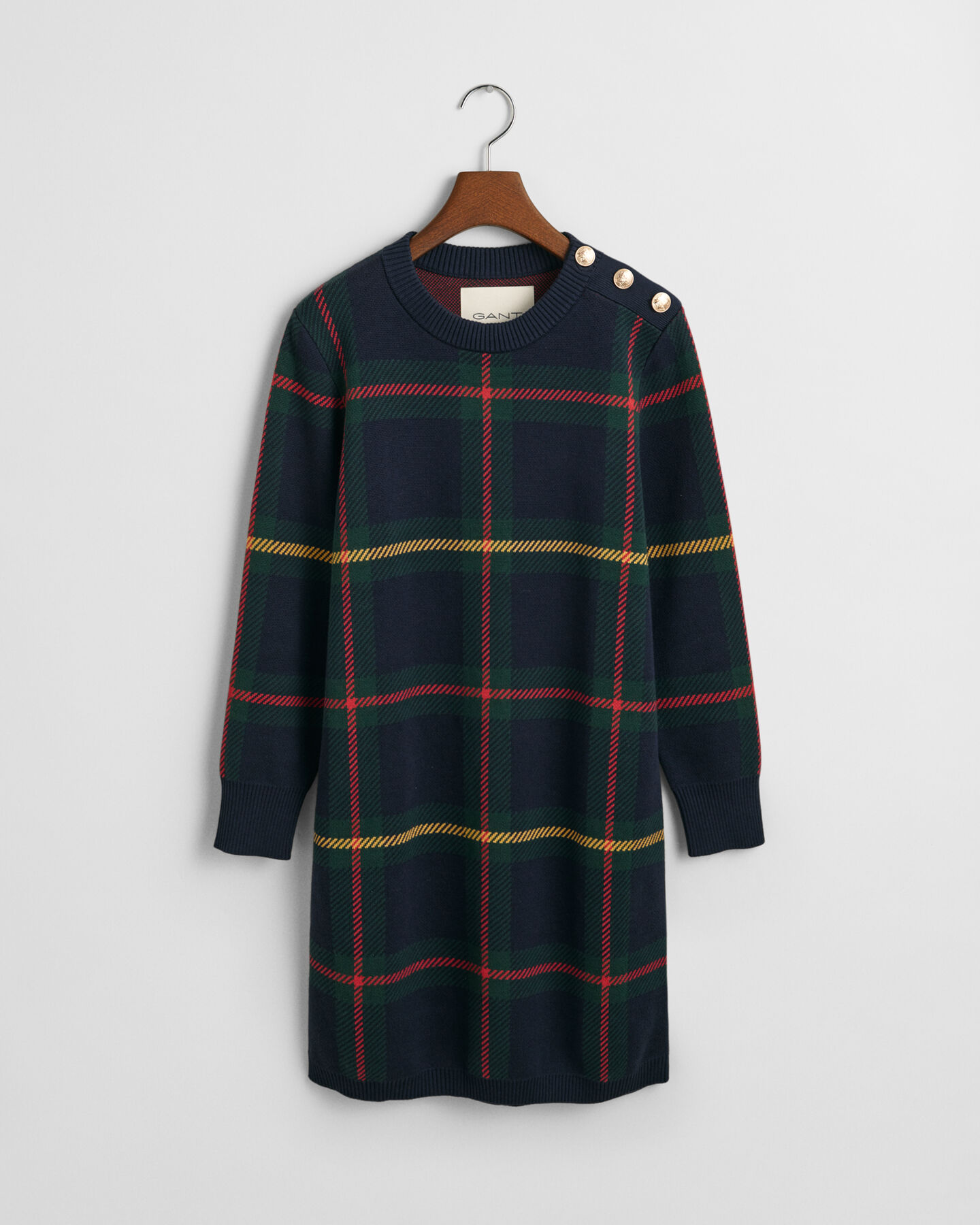 Kariertes Rundhalskleid