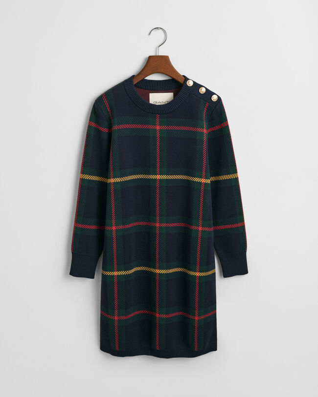 Kariertes Rundhalskleid