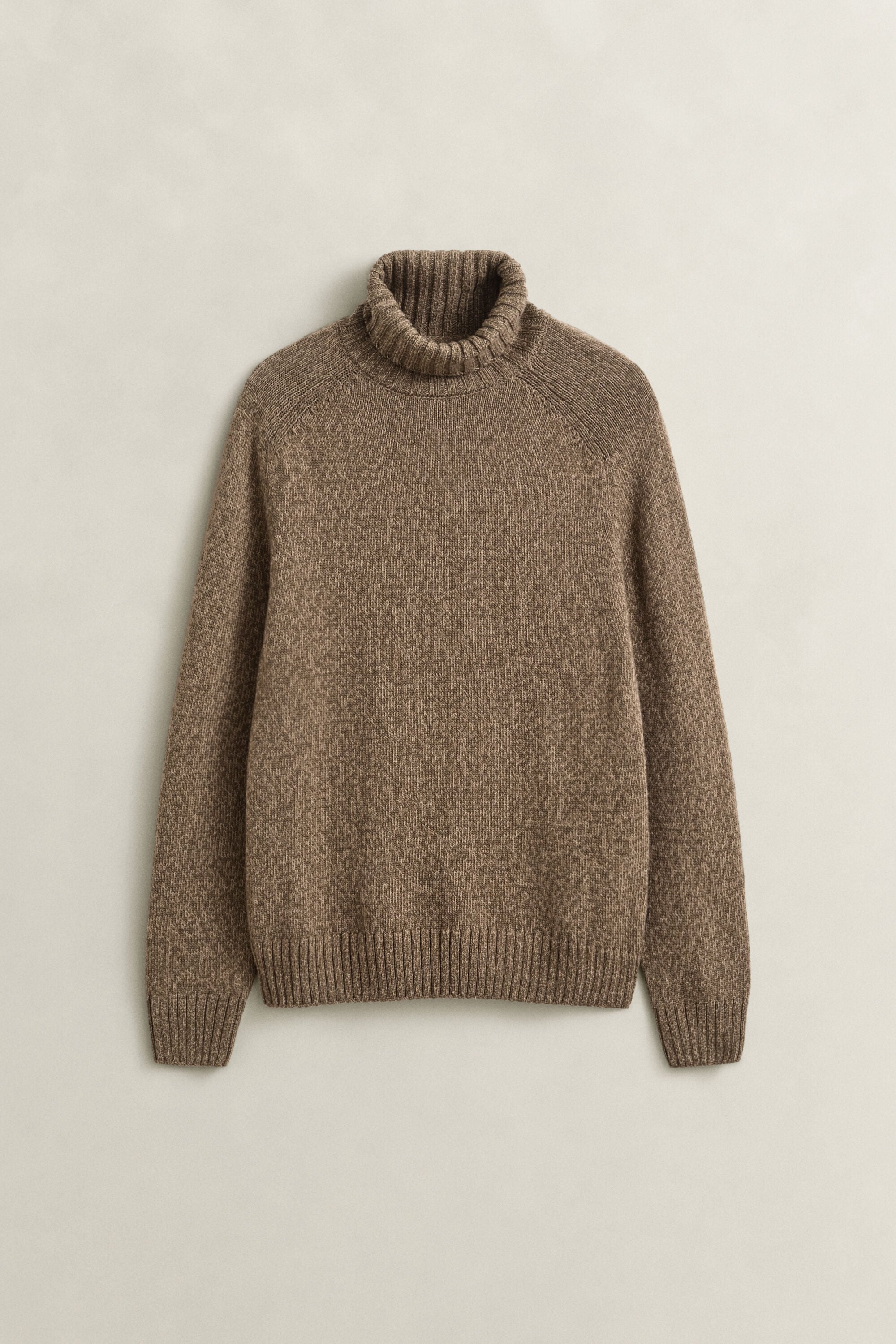 Rollkragenpullover aus Mouliné-Wollgemisch
