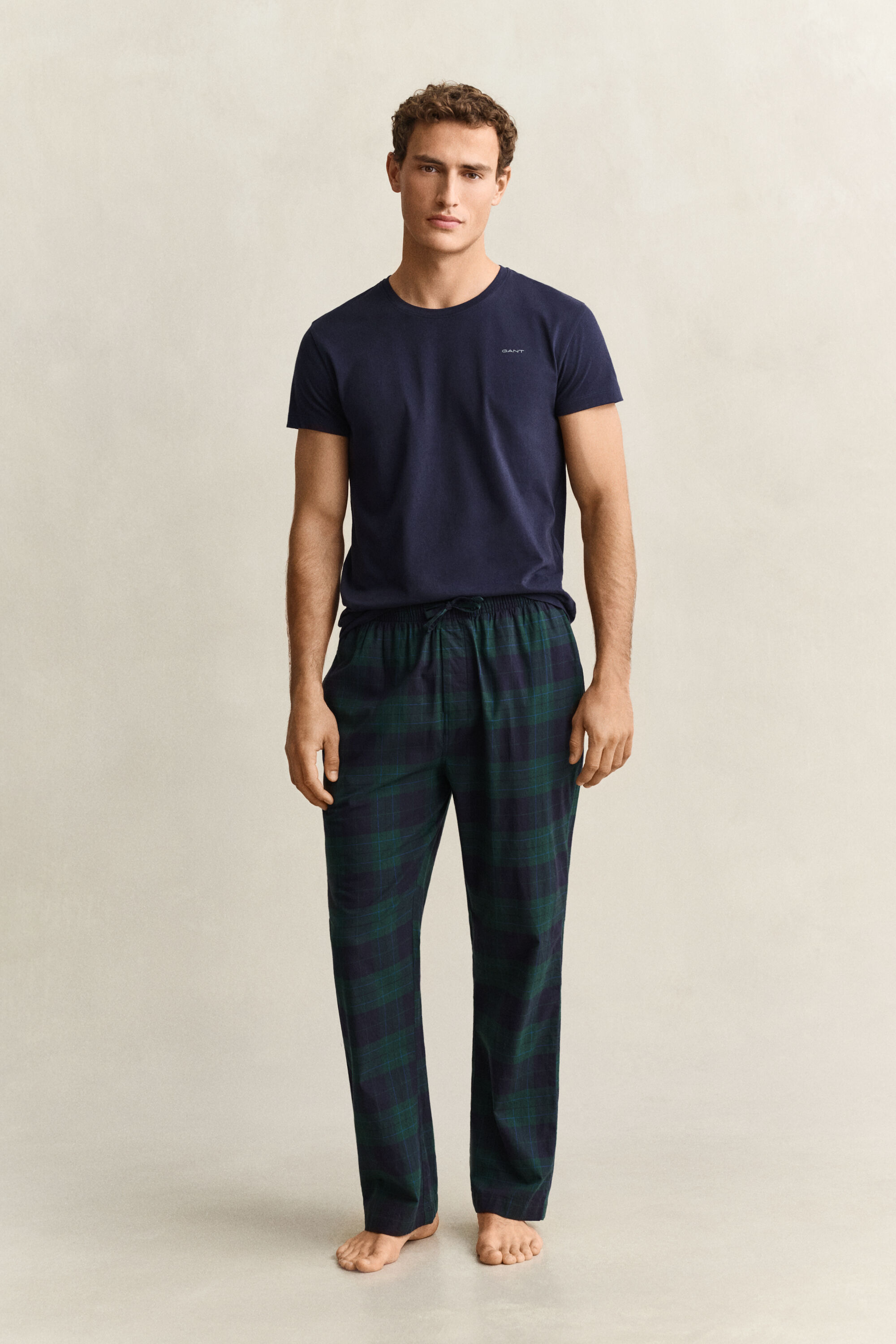 Flanellpyjamahose mit Karomuster