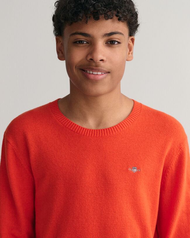 Teens Shield Lambswool Rundhalspullover