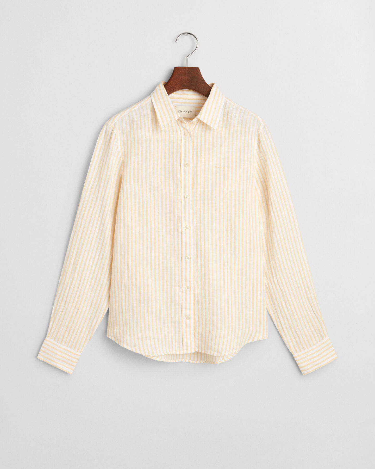 Regular Fit Leinenbluse mit Streifen