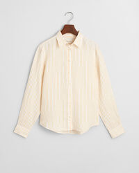 Regular Fit Leinenbluse mit Streifen