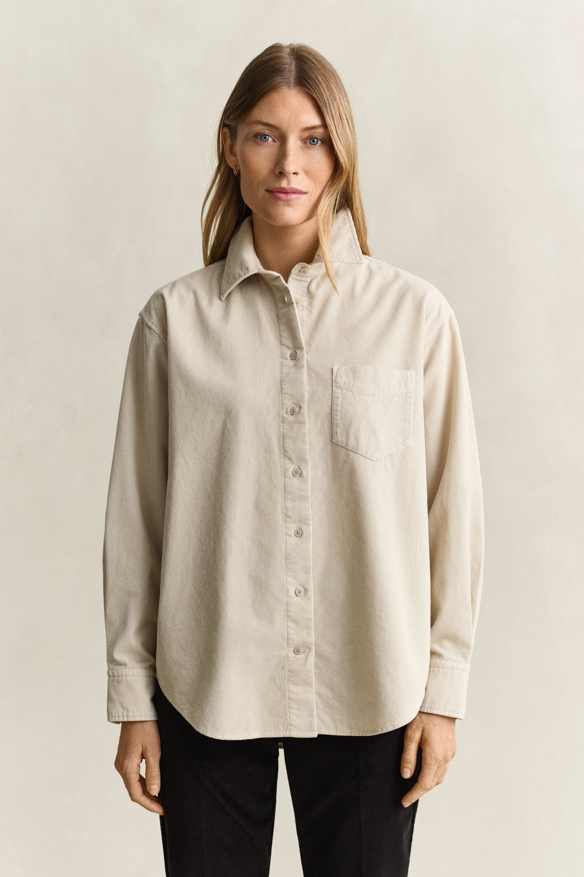 Relaxed Fit Cordbluse