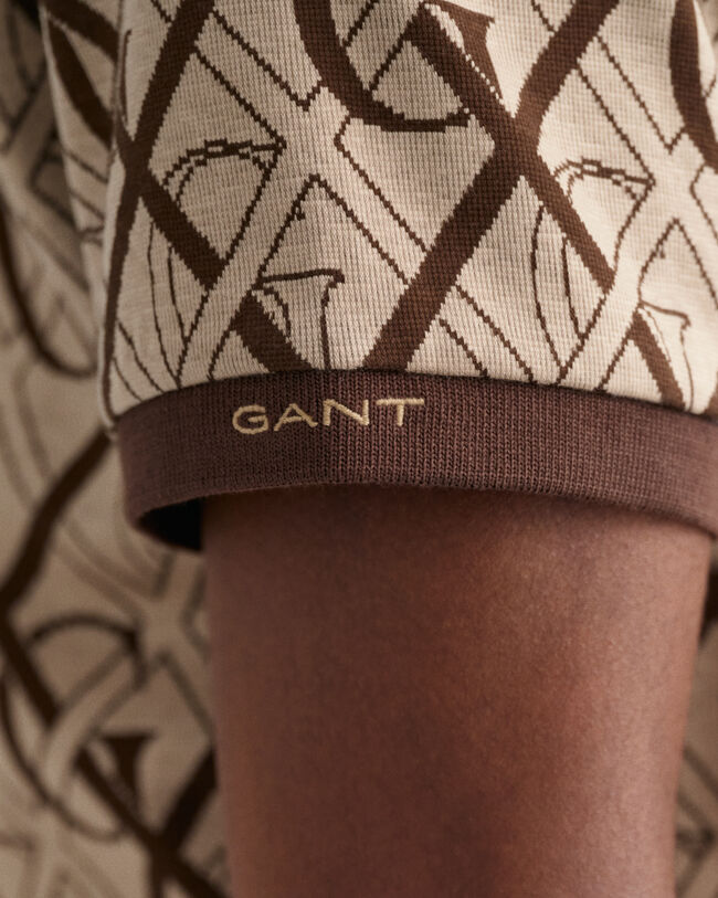 Monogram Jacquard Piqu&eacute; Poloshirt