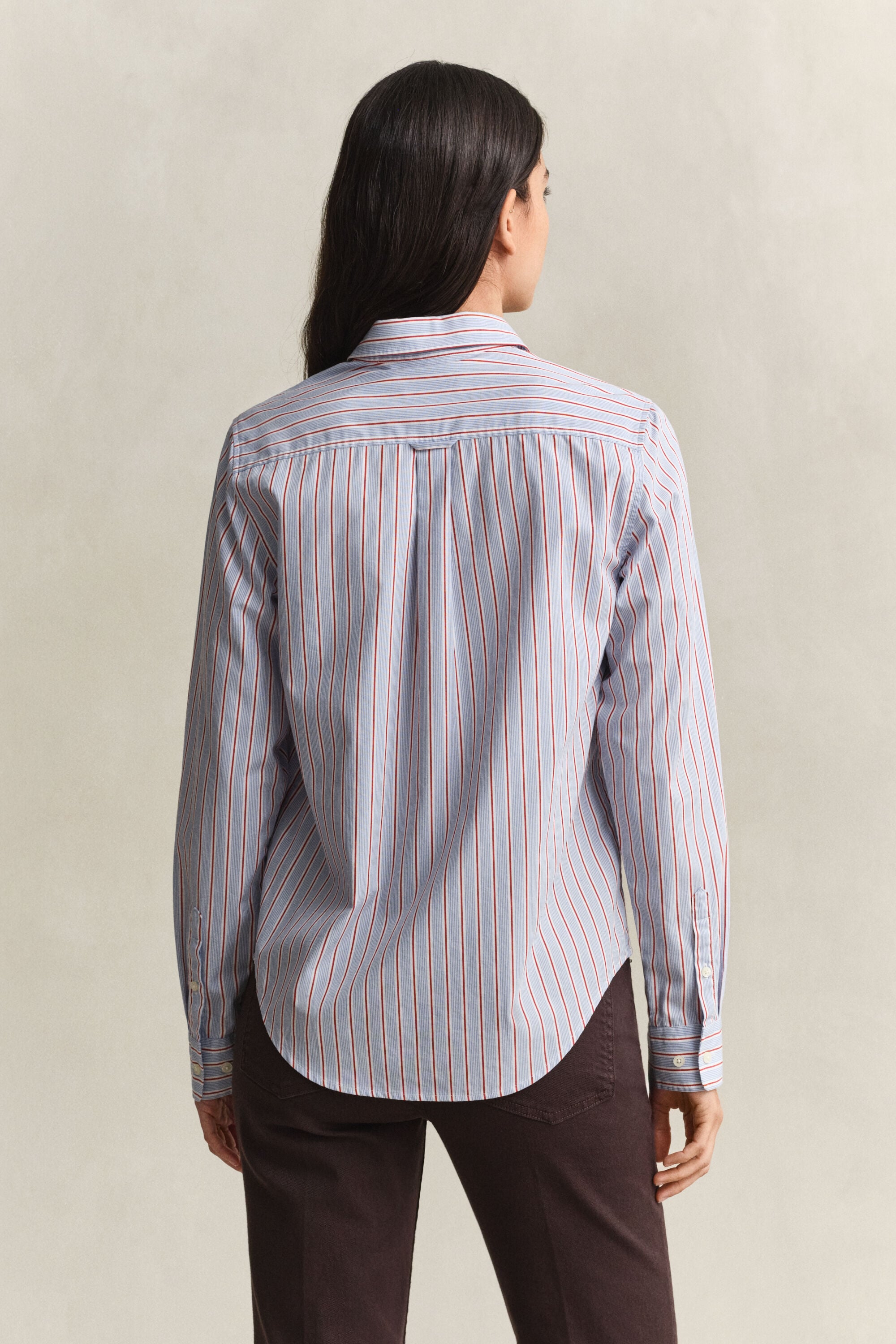 Regular Fit Classic Popeline-Bluse mit Streifen