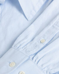 Oxford-Bluse mit Schluppe und Puff&auml;rmeln