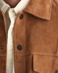 Oversized Hemd aus Veloursleder