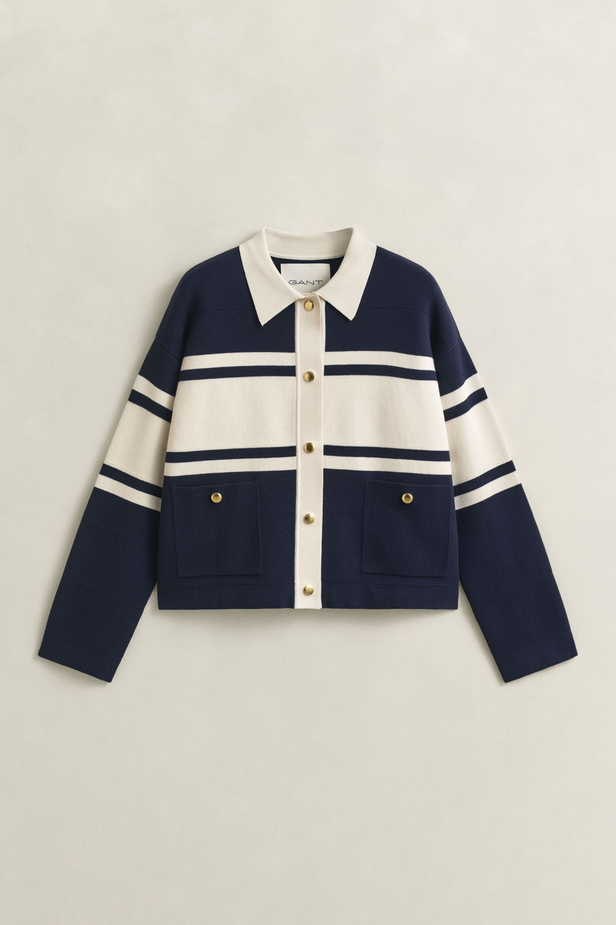 Color Blocked Strickjacke