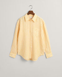 Relaxed Fit Leinen Bluse mit Streifen