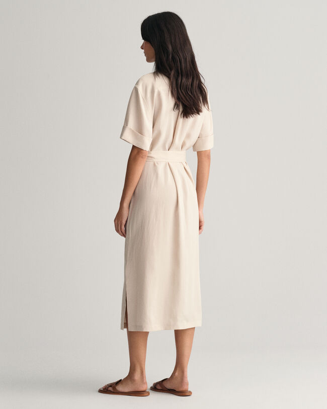 Kurzarm-Hemdblusenkleid mit Tasche