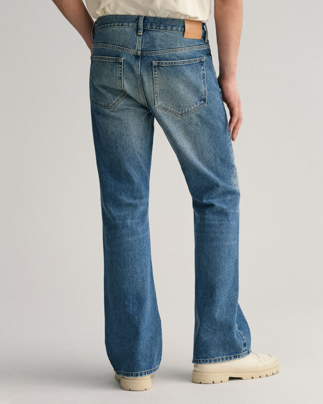 Bootcut Jeans mit Vintage-Waschung