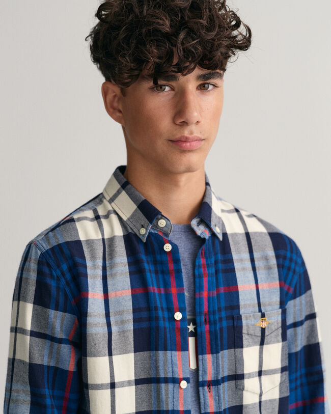 Teen Boys Tartan Flanellhemd