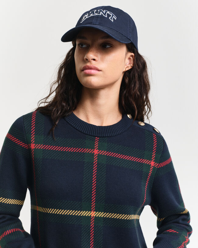 Kariertes Rundhalskleid