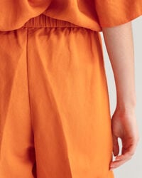 Relaxed Fit Leinenmix Pull-On Shorts