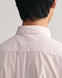 Regular Fit Banker Hemd mit Punktemuster