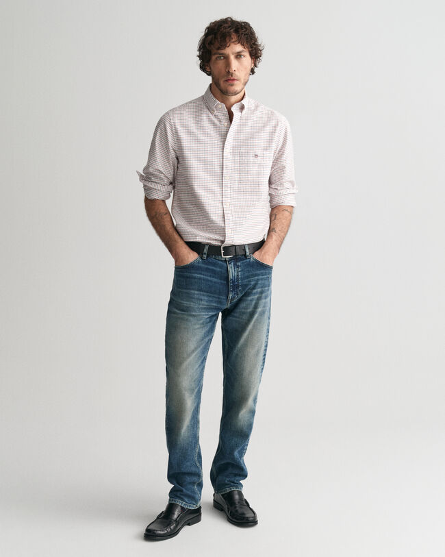 Regular Fit Jeans mit Vintage-Waschung