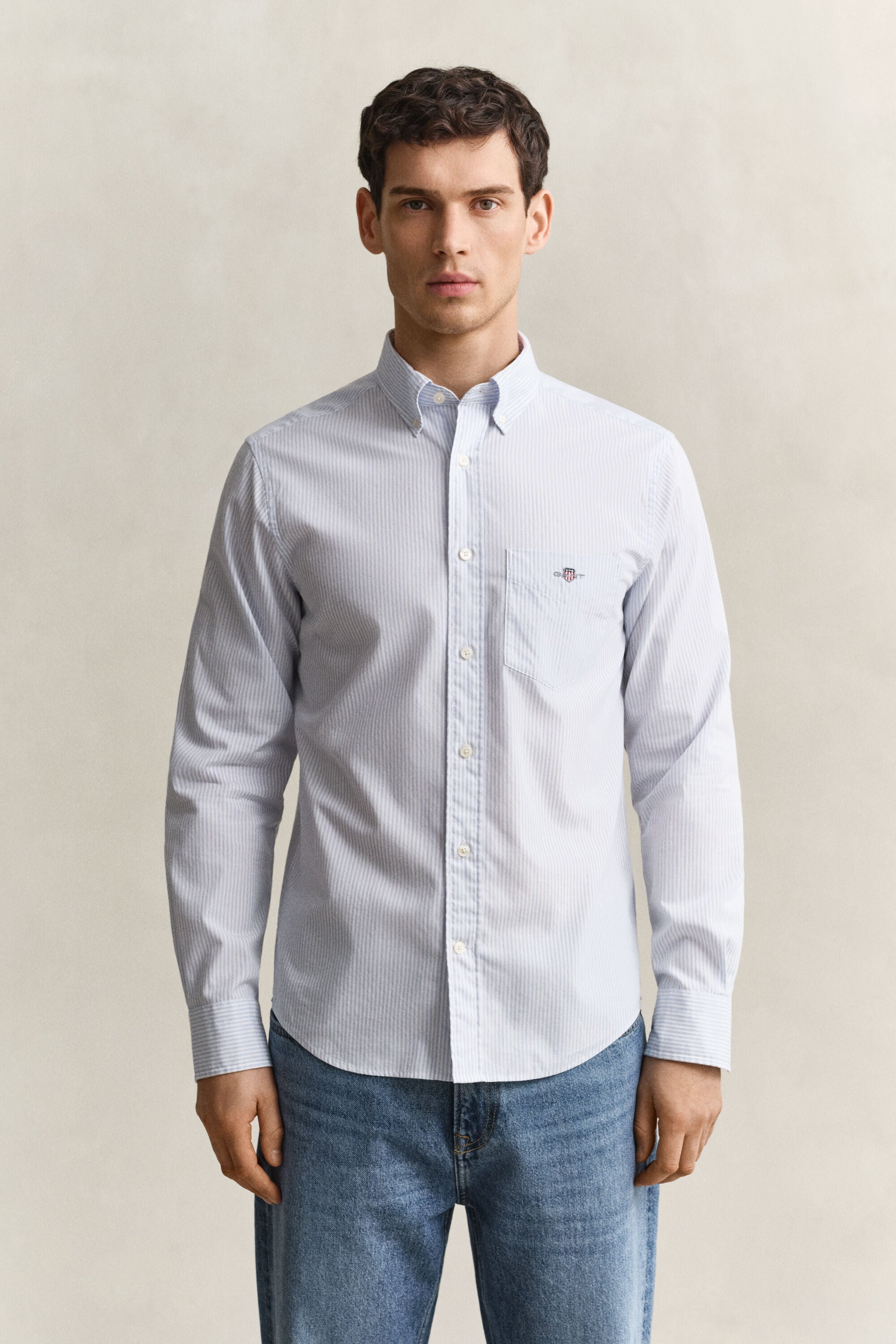 Banker Stripe Classic Popeline Hemd