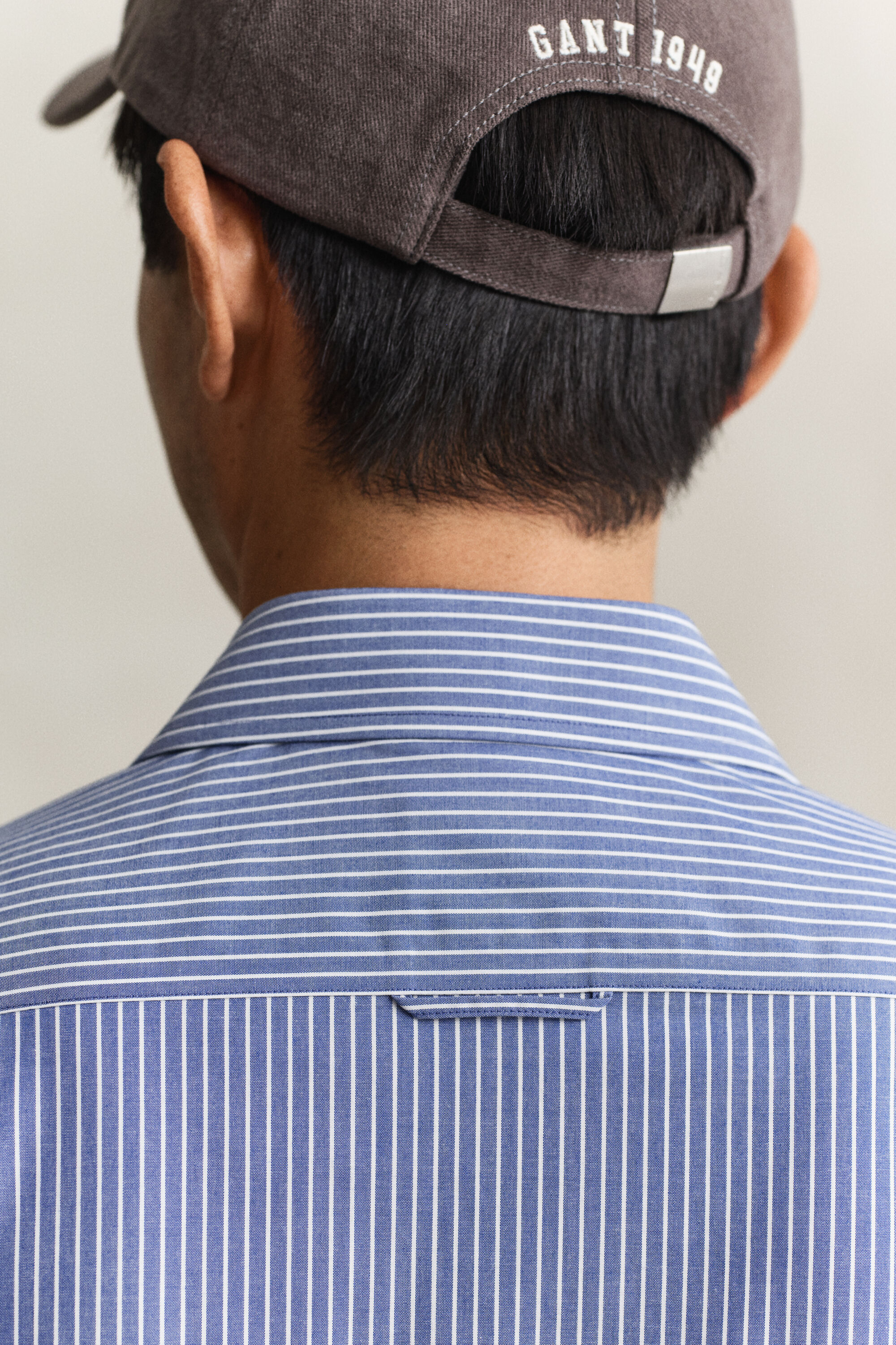 Gestreiftes Hemd aus Stretch-Popeline