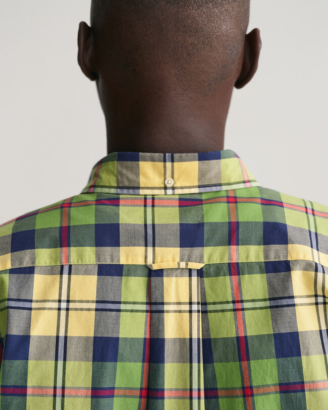 Regular Fit Popeline Hemd mit gro&szlig;em Karo