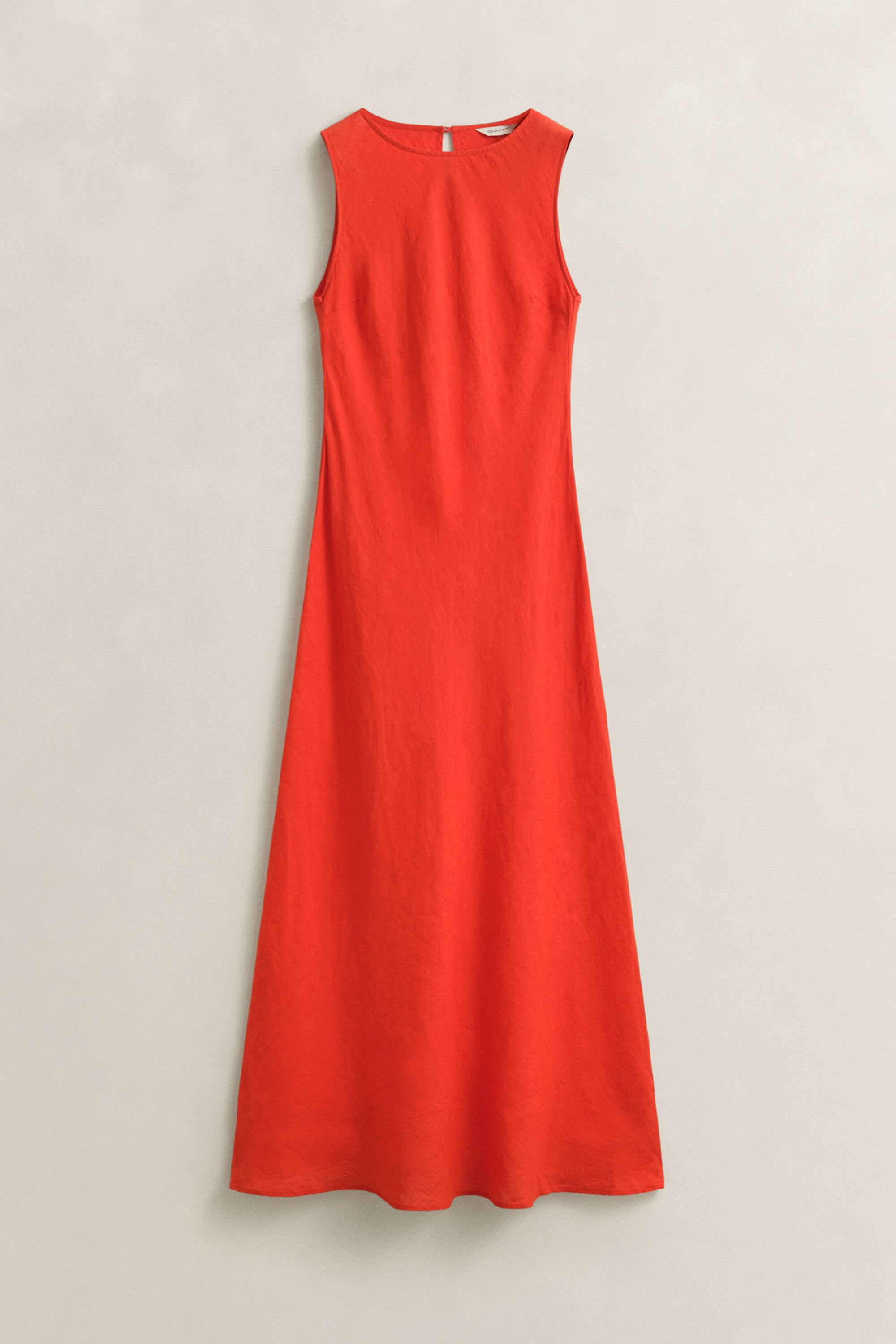 Schräg geschnittenes Midikleid aus Leinen