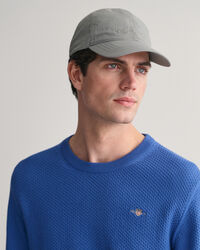 Strukturierter Rundhalspullover aus Baumwolle