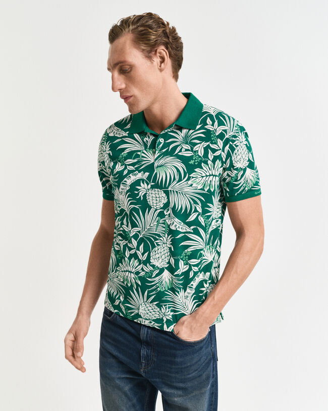 Tropical Print Poloshirt