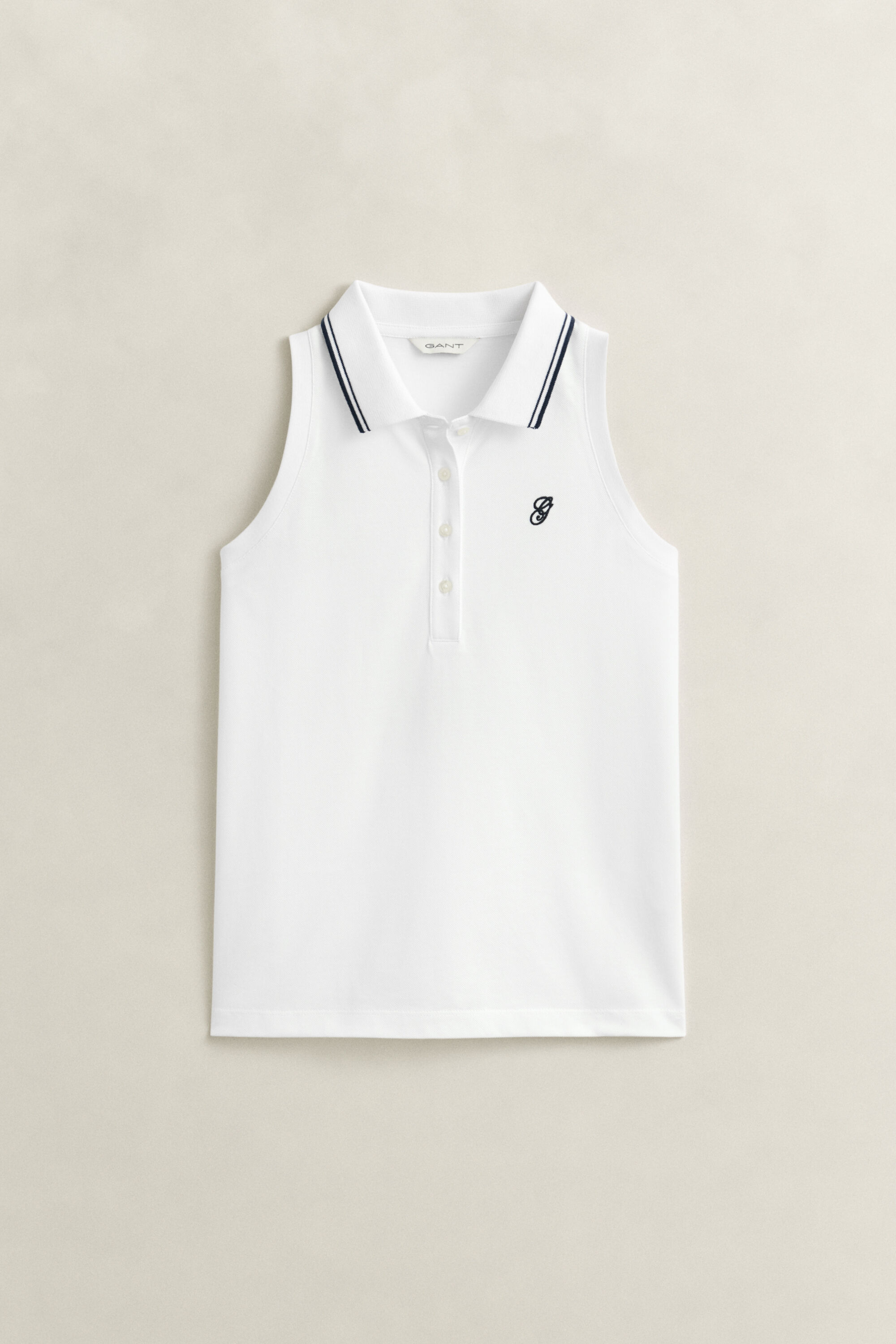 Ärmelloses Piqué-Poloshirt