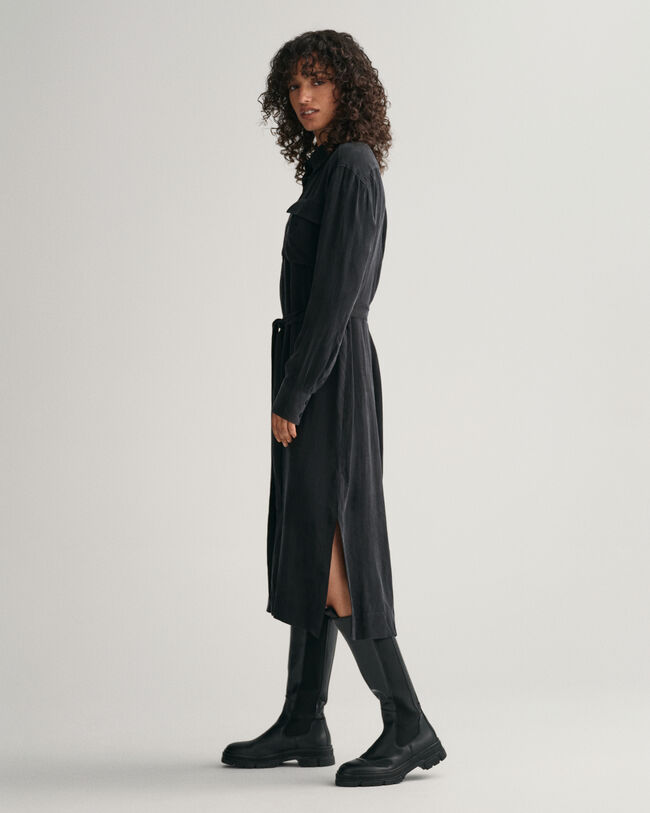 Relaxed Fit Utility Hemdblusenkleid