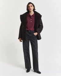 Langarm-Poloshirt aus Piqué