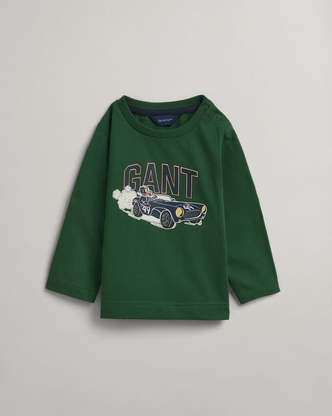 Baby Boy Langarm-T-Shirt mit Hundemotiv