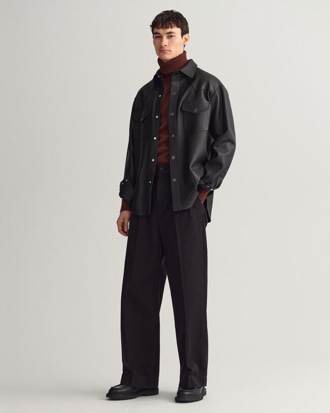 Relaxed Fit Rodeo Lederhemd