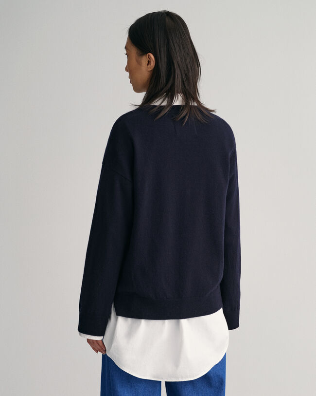 Superfine Lambswool V-Neck Pullover
