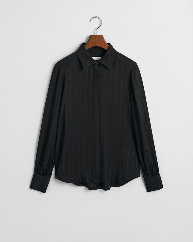 Regular Fit Satinbluse mit Streifen