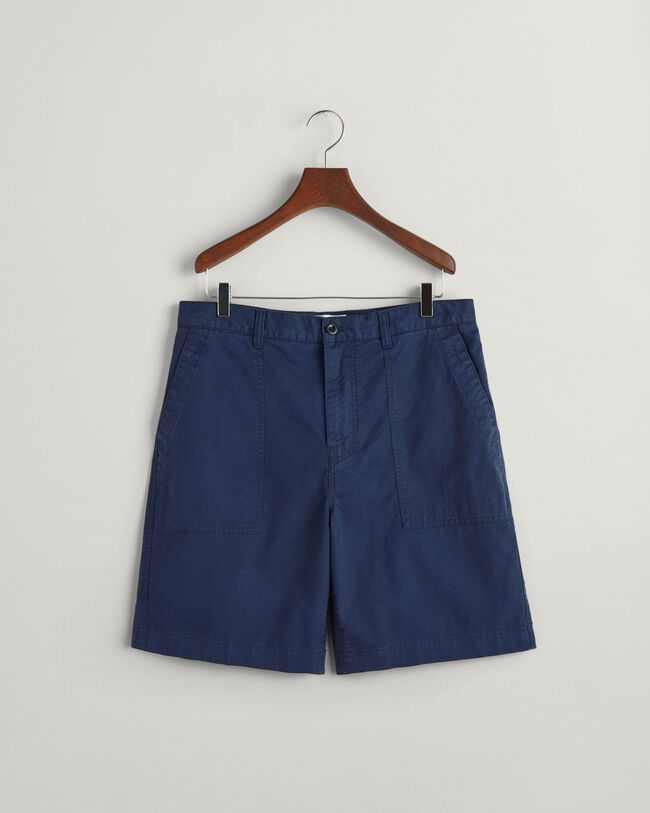 Regular Fit Baumwoll Leinen Shorts