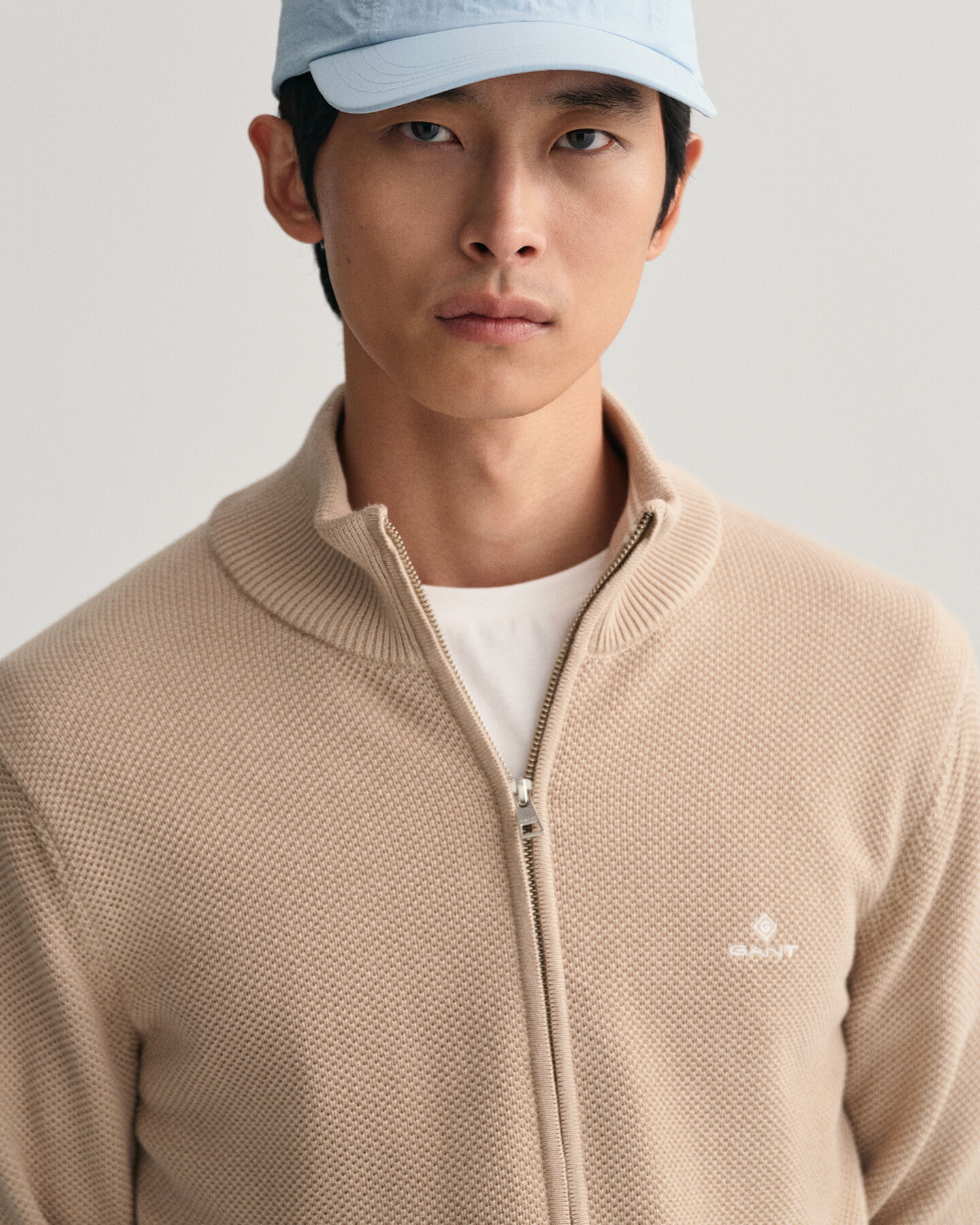 Strickjacke aus Baumwoll-Piqu&eacute;