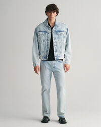 Polopullover mit offenmaschiger Struktur