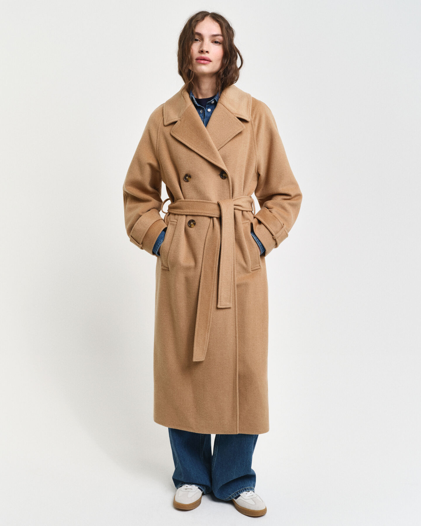 Trenchcoat aus Wolle