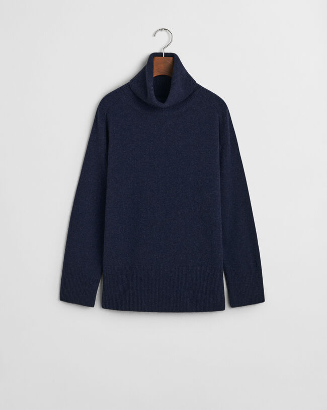 Herringbone Rollkragenpullover mit Detail