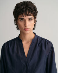 Relaxed Fit Baumwoll Seiden Bluse