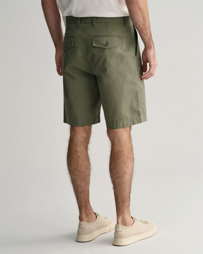 Regular Fit Baumwoll Leinen Shorts