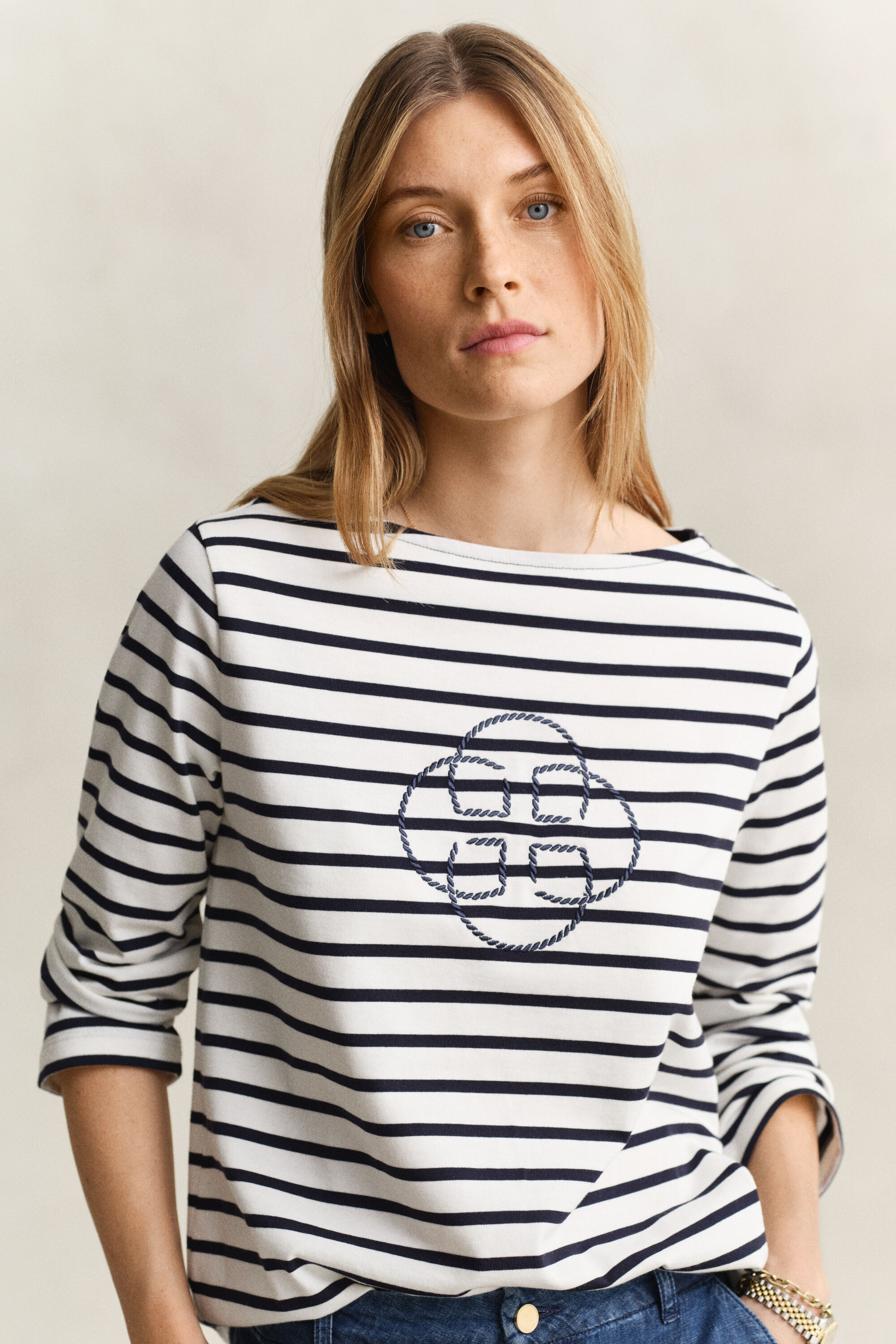 Shirt mit Dreiviertelärmeln