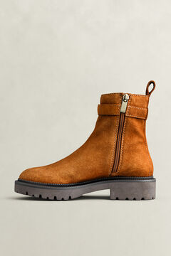 Kelliin Stiefel aus Veloursleder — COGNAC BROWN 4