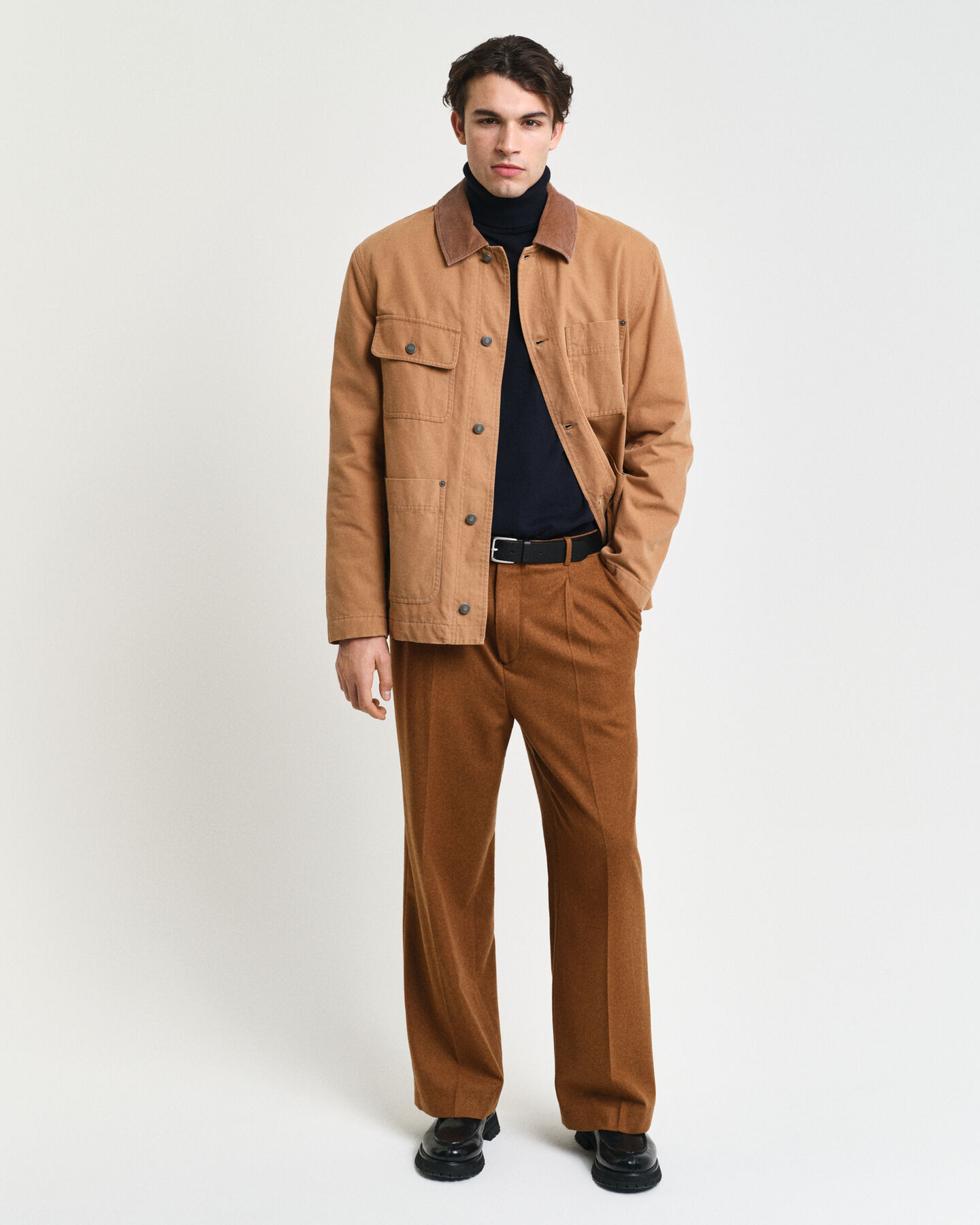 Relaxed Fit Anzughose aus Wollflanell