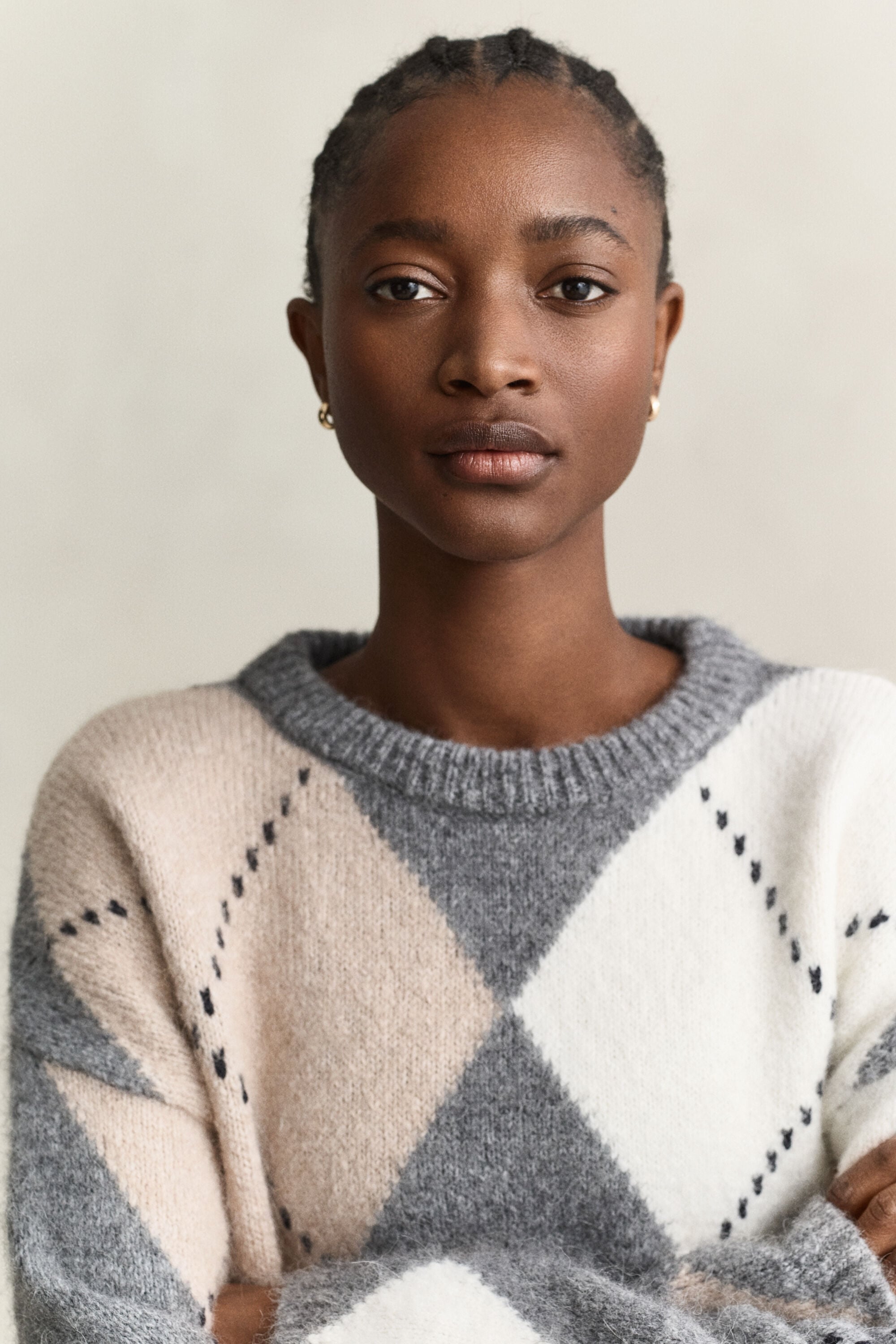 Argyle Pullover aus Alpakawollgemisch
